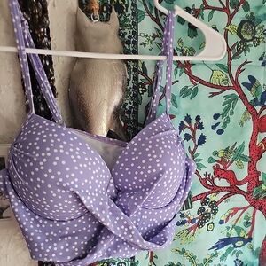 Polka Dot Purple Bra